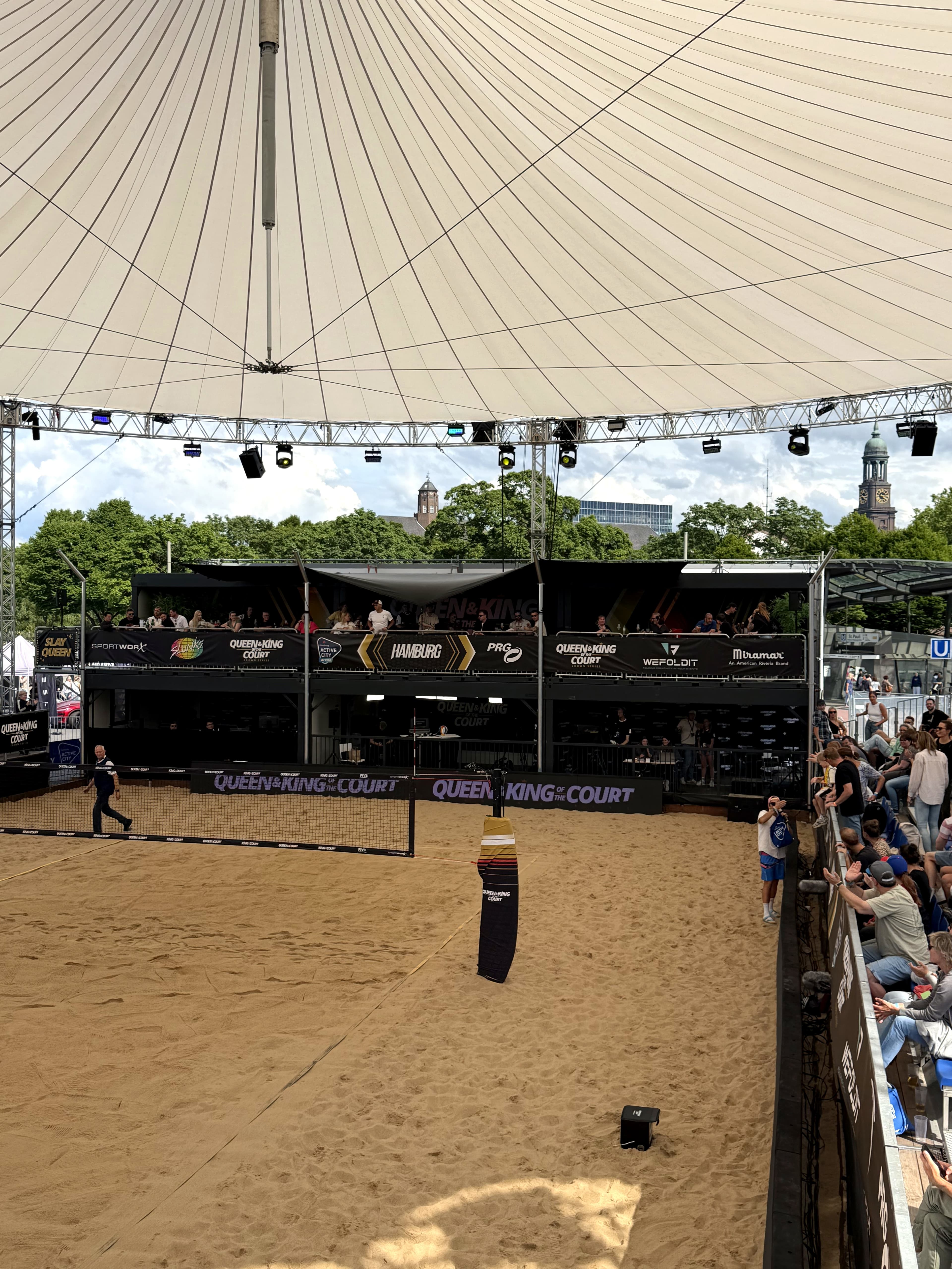 Vouwbare eventstructuren voor Queen & King of the Court in Hamburg