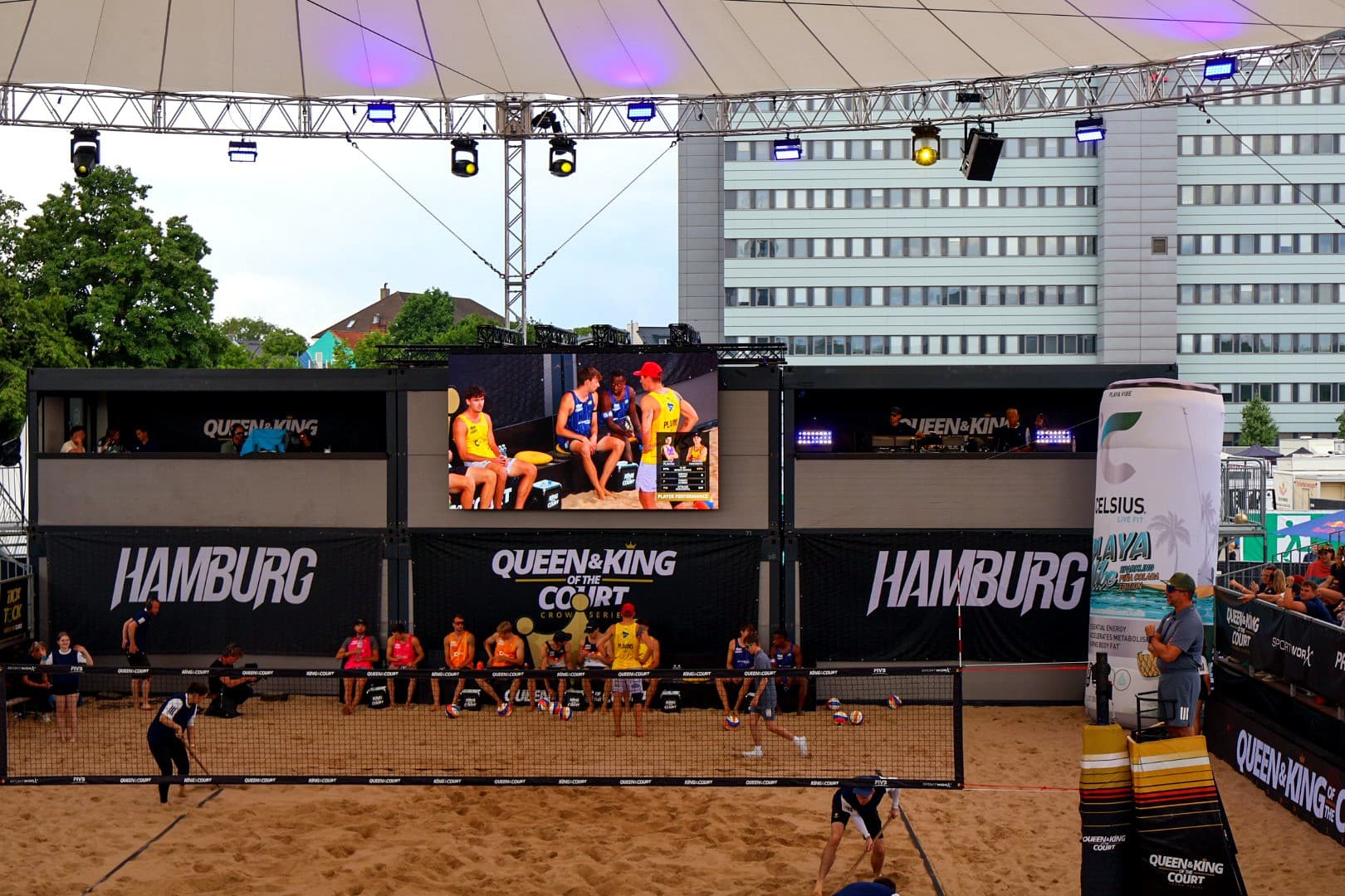 Vouwbare eventstructuren voor Queen & King of the Court in Hamburg (4)